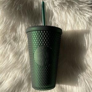 Matte Forest Green Studded Tumbler